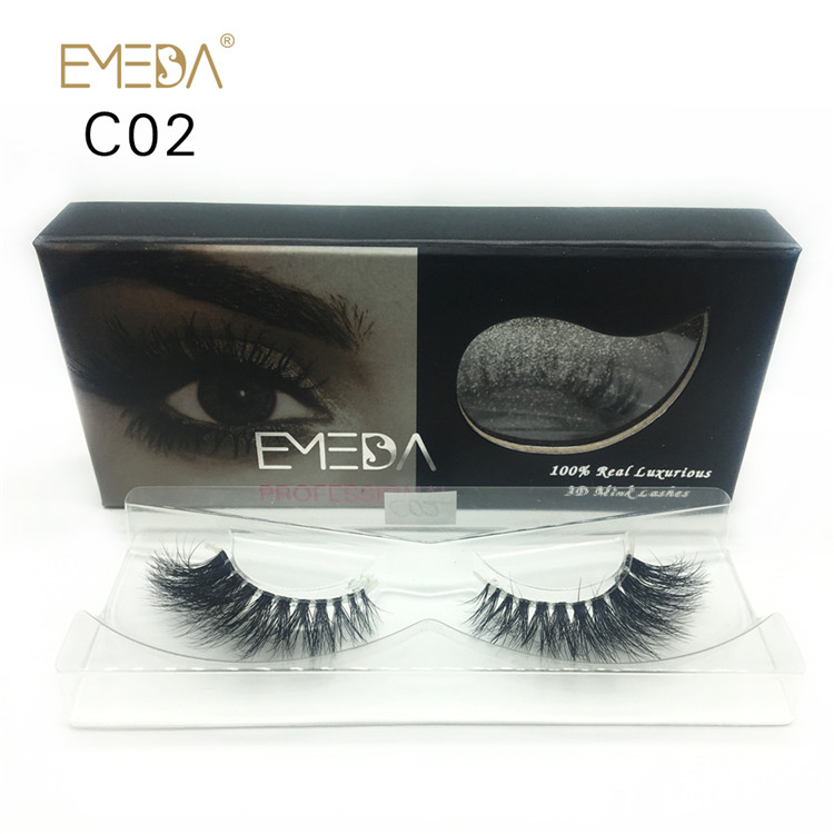 Clear Band 3D Mink Eyelash Private Label And Package JE36